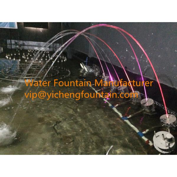 Rainbow Glass Light Jet Water Fountain Equipment With LED Light Make Walking Tunnel