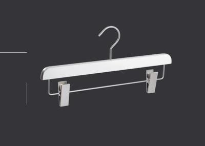 Wooden Clothing Store Hangers With Clips , Trouser / Skirt Commercial Clothes Hangers