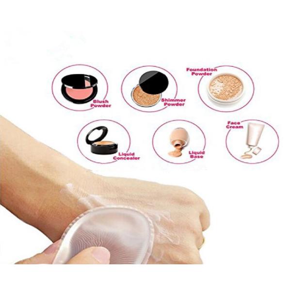 Customized Soft Silicone Beauty Blender Sponge , Clear Silicone Makeup Sponge