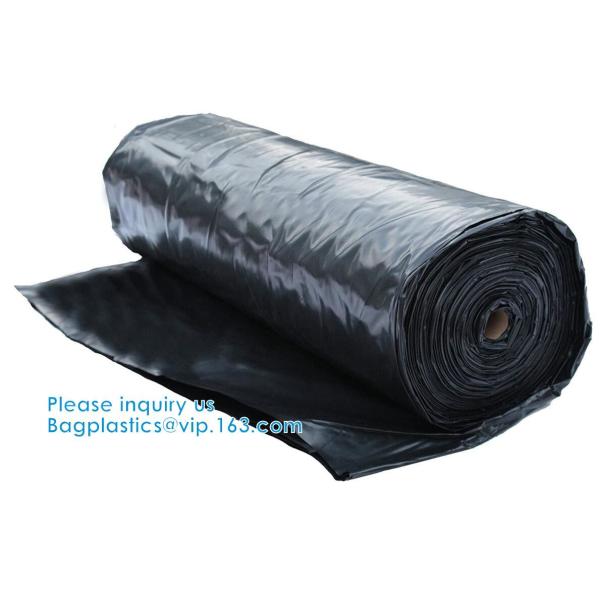 6 Mil Polyethylene Sheeting Roll Black Plastic Sheeting, Plastic Tarp, Plastic Mulch, Weed Barrier, Concrete Moisture