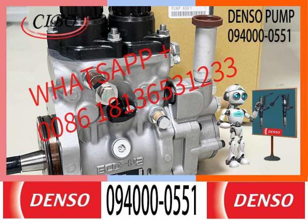 Common Rail Fuel Pump PC300-7 excavator 6D114 engine 094000-0551 fuel injection pump D28C-001-800 used in Komatsu