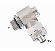 Pneumatic Tube Fittings Brass One Touch Push-on Tube Fittings Nickle Plated