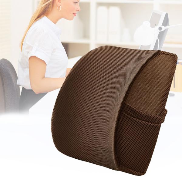 Comfortable Memory Foam Gel Lumbar Cushion for Office Chair Slow Rebound Back Support
