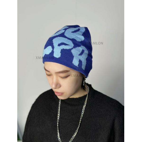 Dome Style 100% Acrylic Jacquard Winter Custom Woven Pom Pom Beanie Hat for Cold Days