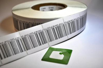 Anti roubo do supermercado que imprime etiquetas da etiqueta macia RFID de EAS RF com código de barras