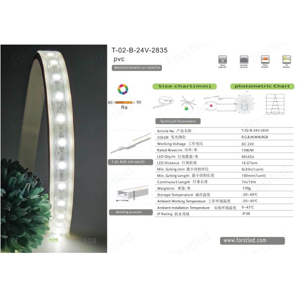Свет приведенный прокладки 5050RGB DC24V SMD2835 прозрачный для бассейнов