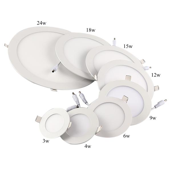 5W Round LED Panel Lights Ultra Thin Warm White Cold White With Driver and Wire