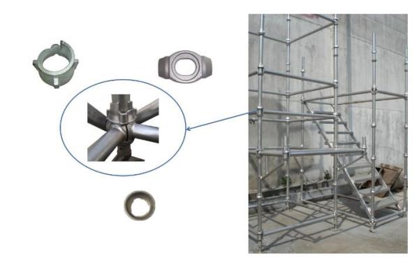 Cuplock Scaffold System Q235 Steel Pipe Scaffold Parts Hot Dip Galvanized