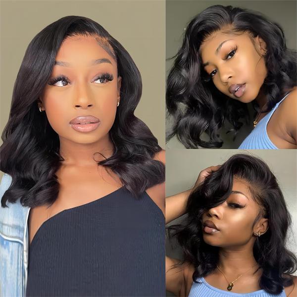 Brazilian Hair Short Bob Transparent Bob Wigs Hd Lace Front Human Hair Wigs 8-14 Inch