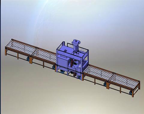 Steel Sheet Profile Pipe H Beam Shot Blasting Machine Eliminate Inner Stress
