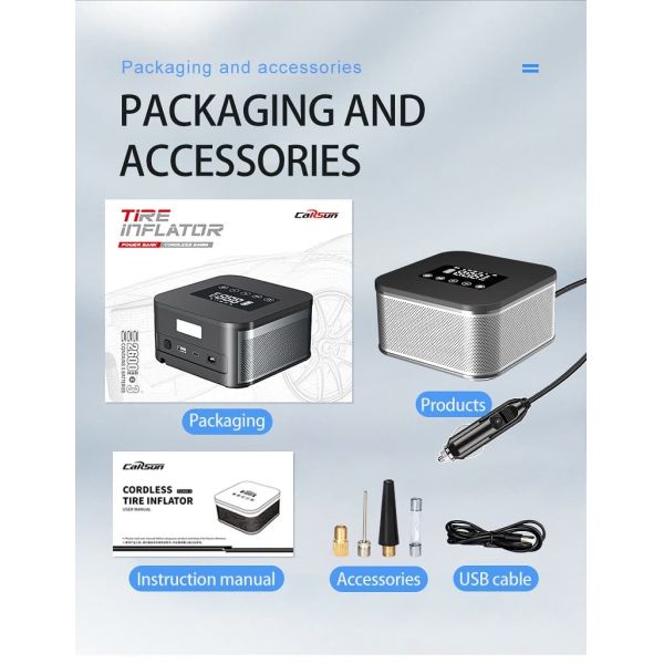 7800mAh Battery Digital Cordless Tyre Inflator For SUVs Off Road Adventures