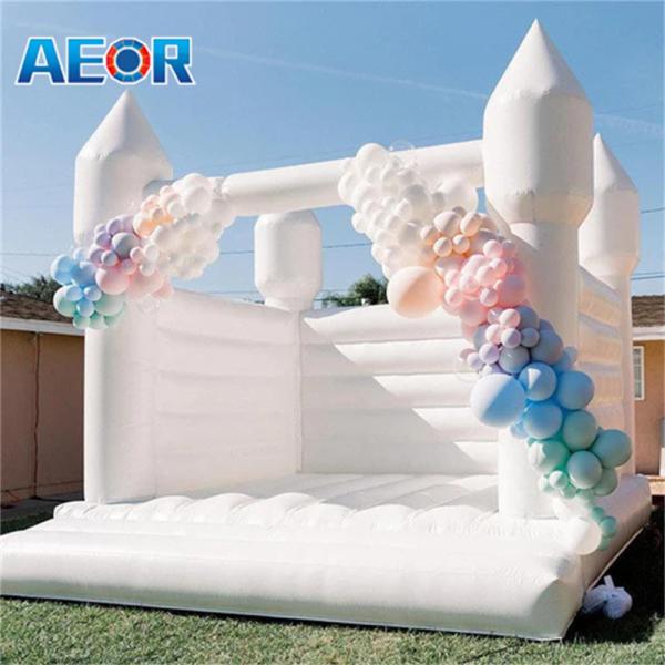 Party Rental Equipment White Bounce House Jumping Castle Inflatable Bouncer