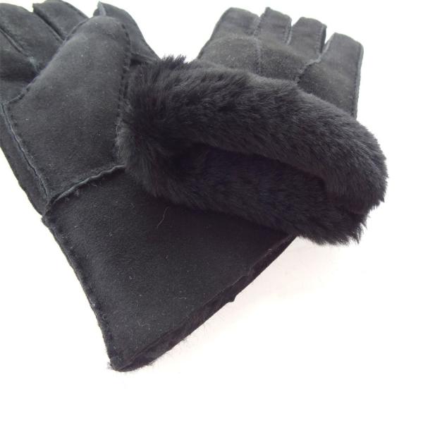 Winter Merino Leather Shearling Sheepskin Gloves Hand Sewing Multi Color