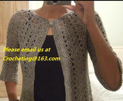 Casual Loose Comfort Cardigans Sweaters Batwing Sleeve Solid Color Crocheted Sweaters