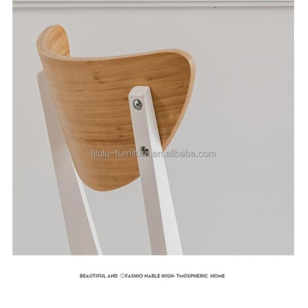 Home Furniture Modern Solid Wood Coffee Shop Restaurant Chair in Walnut