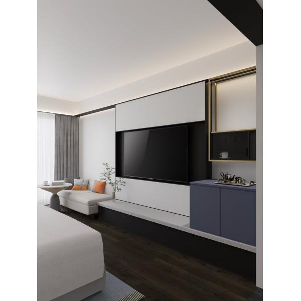 Custom Walnut Wood Finish Hotel Bedroom Furniture King Guest Room Layout Full Set