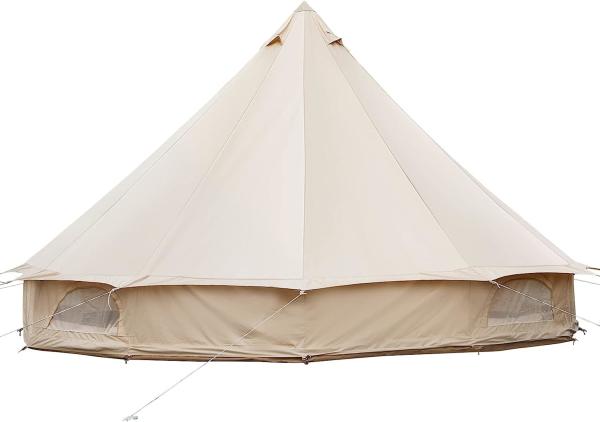 Outdoor Camping Retro Tent, Luxury Glamping Tent Waterproof Canvas Tents for Family Camping Outdoor Hunting Party