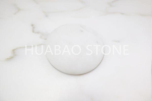 Calacatta Raised Sink Bowl Smooth Honed Finish Easy Installation Unique Hand Crafted