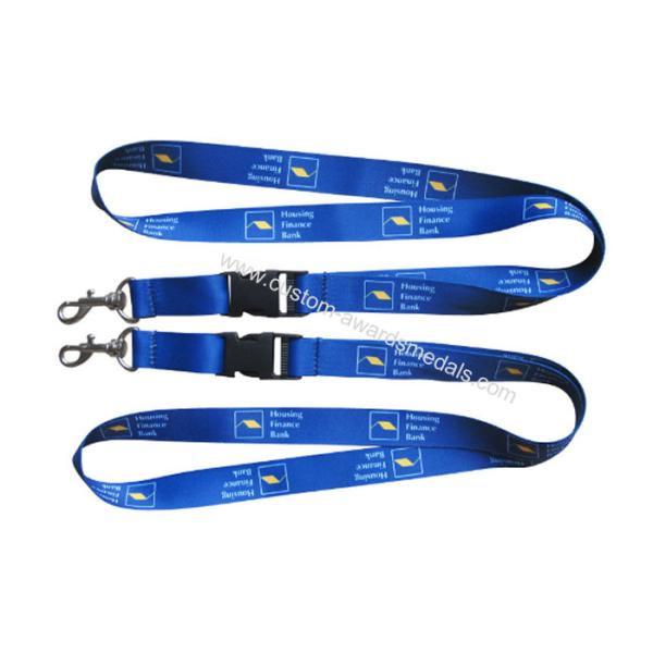 Polyester, Nylon, Silicone, Satin Sublimation Lanyard With D Hook And Safety Break Away Clip