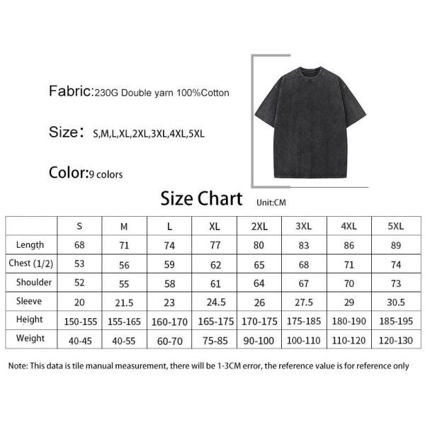 Round Neck Vintage Graphic T-shirts 100% Cotton Wash Plus Size T-shirts For Men Print