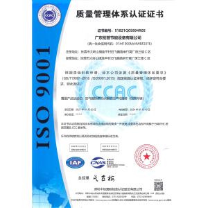 Guangdong TRT Energy Saving Equipment Co.,LTD Certifications