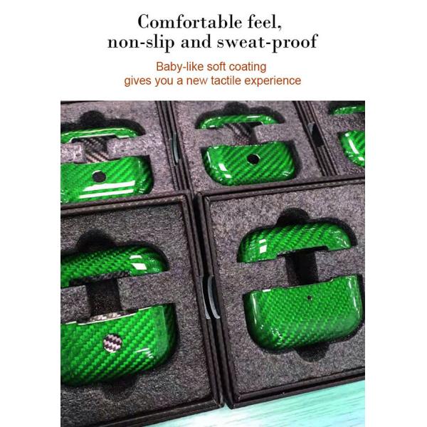 Военный случай волокна углерода Airpods ранга для Airpods Pro 3