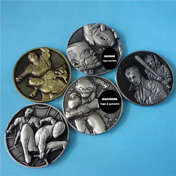 Monnaies en cuivre en alliage de zinc 3D sur mesure
