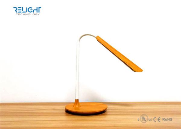 Wooden Grain Led Desk Lamps  with Eye-Protected and USB Output Charging Port