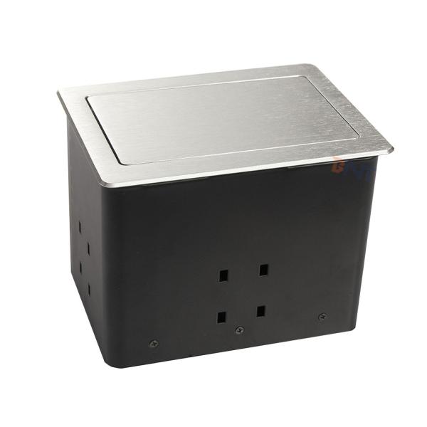 Silver Aluminum Alloy Conference Table Pop Up Outlets With 2 USB , 2 Network