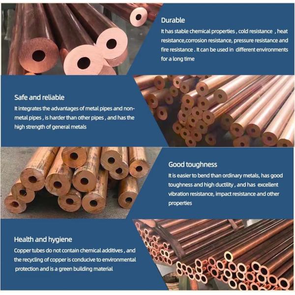 ASTM 15mm Copper Pipe Tube T1 T2 C10100 C10200