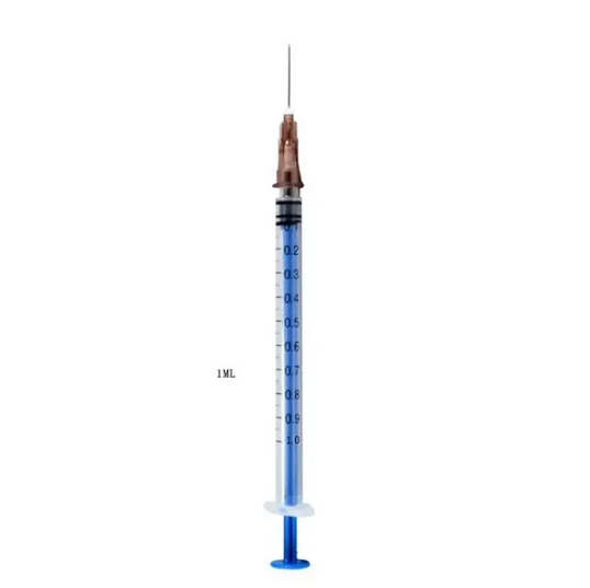 1ml Disposable Tuberculin Syringe with Blue Plunger for Precise Dosing Made from Medical Grade PP