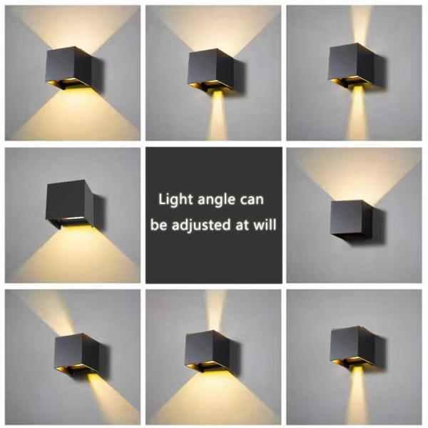 Свет стены черноты СИД привесной Downlight квадрата IP54 300LM крытый для коридора живущей комнаты