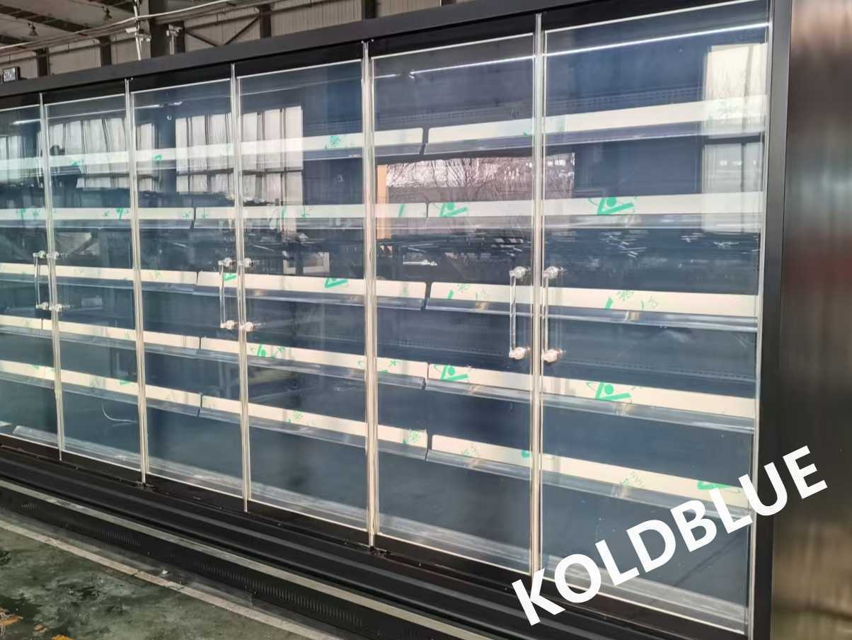 3750mm Deepened Upright Refrigerated Cabinet for Hypermarket Dairy & Drink Group Merchandising