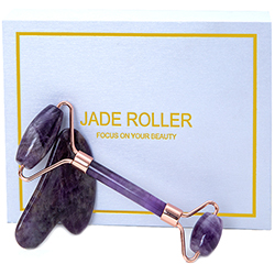 Multi-Function Beauty Equipment White Crystal Jade Facial Roller with Customized Logo