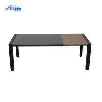 Ancho 900 mm Mesas de comedor de extensión Tipo de caída con pierna de hierro negro DT-981
