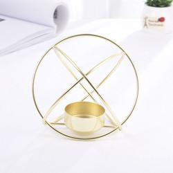 Wholesale candle holder gold Golden lantern shape candle stand wedding candlestick
