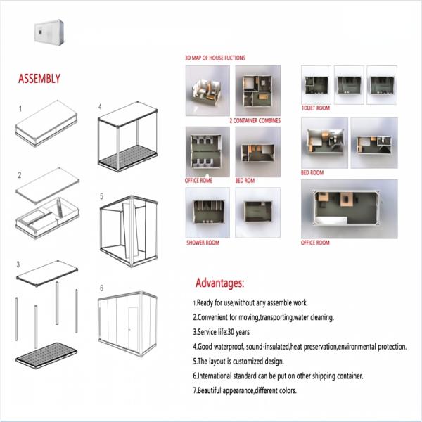 Shop End Customized Container Homes Prefabricated House with Online Technical Support