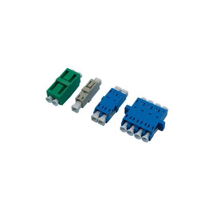 Color Coded Female To Female LC To LC Fiber Adapter Plastic With Flange And Flangeless