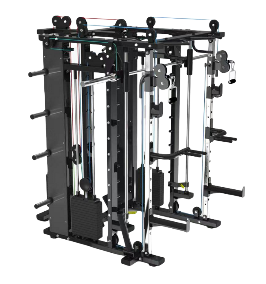 Professional Squats Rack With Smith Machine Multi Functional Gym Equipment