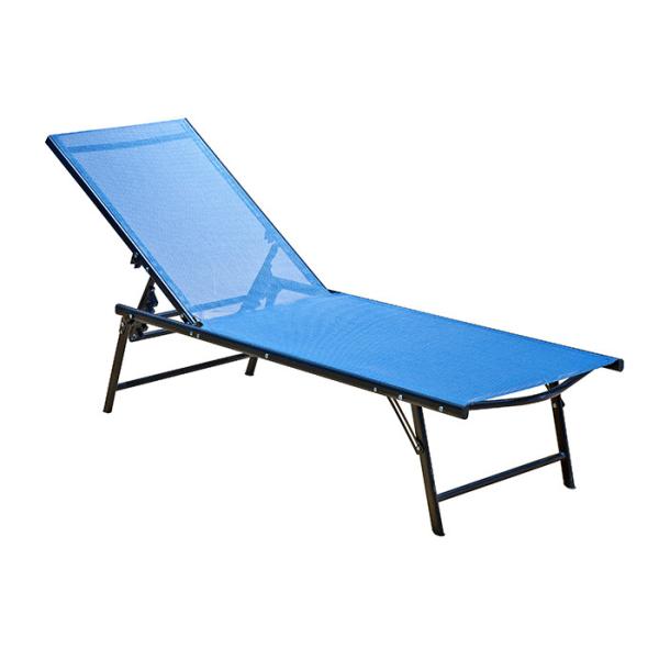 7 Position Foldable Sun Lounger Chair Weather Resistant OEM ODM Available