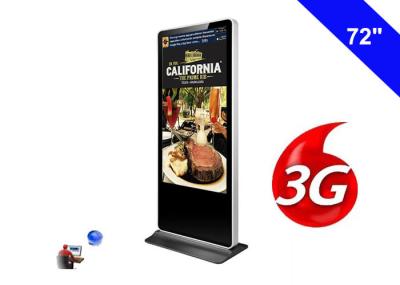 3G Digital Signage Wifi Shopping Mall Kiosk 72 Inch LCD Advertising Screen Panel