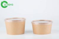 Approprié au bol de papier 500ml de soupe chaude de papier jetable à emporter biodégradable