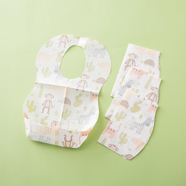 Anti Bacterial 24.5*34.5cm Waterproof Disposable Baby Bib
