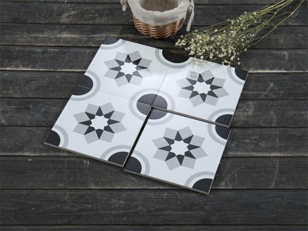 Gray 20x20cm Ceramic Rustic Tile for Hotel Bathroom Floor
