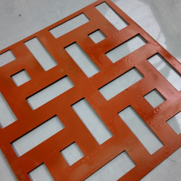 Orange Architectural Perforated Metal Sheets For Construction Customizable Sizes