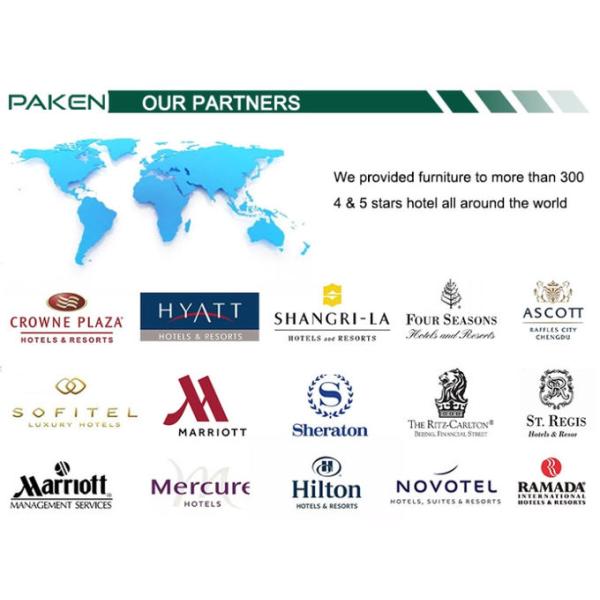 Concise Style Hotel Full Set Bedroom Furniture Light Color