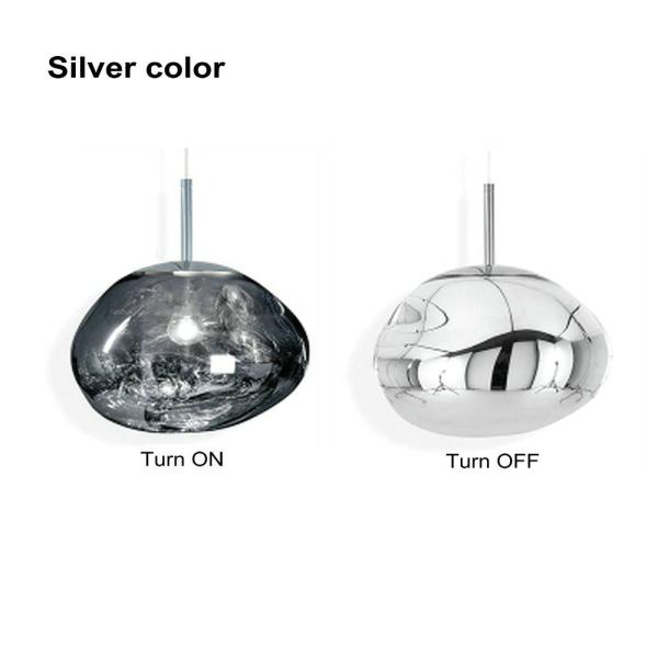 Nordic Design Modern Glass Decorative Red Silver Yellow Chandelier Hanging Pendant Lamps