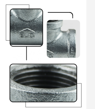 FM Casing Malleable Cast Iron Oil Gas Galvanized Seamless Pipe Fittings