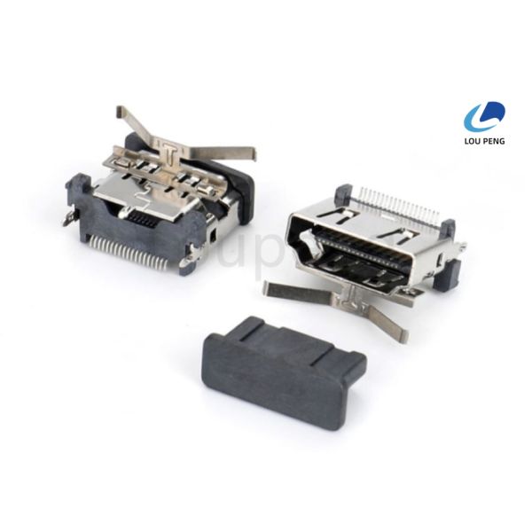 Contact Finish 1u Au HDMI Connector providing Maximum Data Rate 18 Gbps and Contact Current Rating 0.5A AC rms DC ensuring data transfer