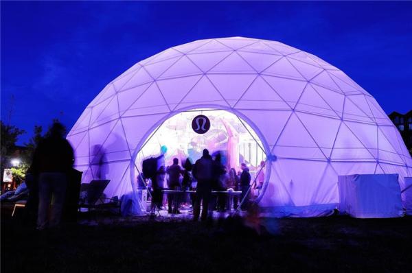 20 M Luxury Dome Tent , Led Lights Transparent Dome Tent For Music Concert Event